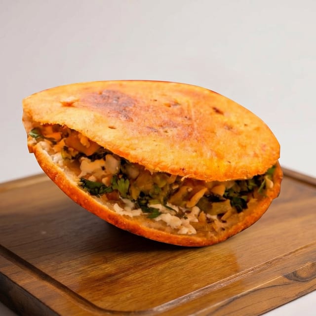 Chicharron / Pork Skin Gordita.