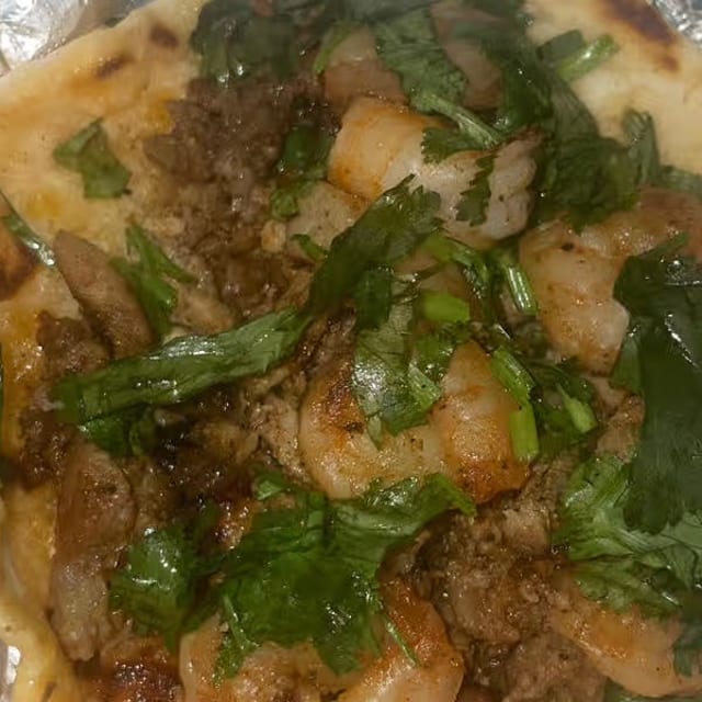 Steak n Shrimp Taco.