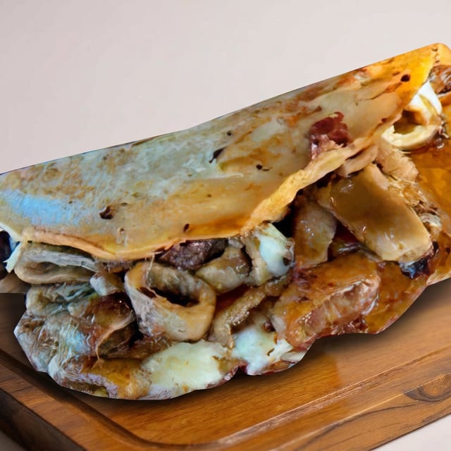 Al Carbon / Steak Strip Quesadilla.