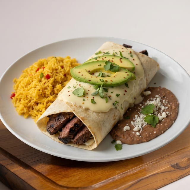Pastor / Seasoned Pork Burrito.