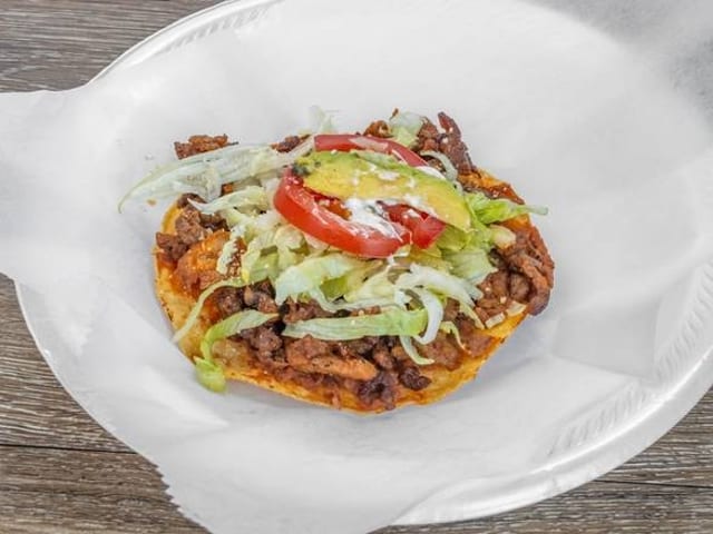 Beef Fajita Tostada.